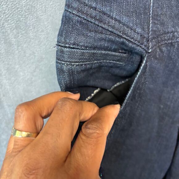 Old Navy Wide Leg Jeans Dark Wash Extra High Rise Stretch 70 Retro Y2K Boho Chic - Picture 12 of 14